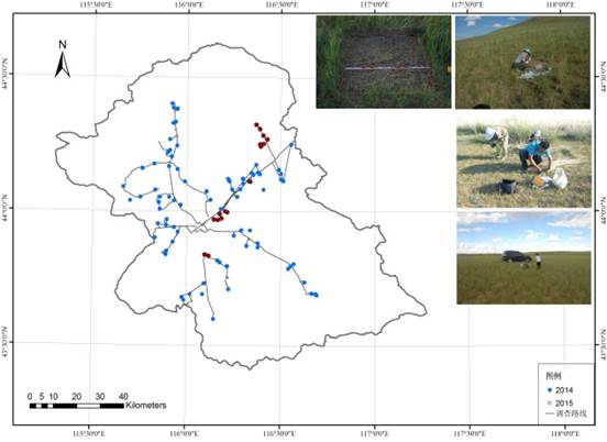 锡林河流域野外样点调查取样4-1